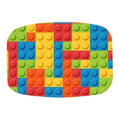 Lego Bricks, Colorful Dots Background Mini Square Pill Box by kyorashop23