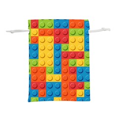 Lego Bricks, Colorful Dots Background Lightweight Drawstring Pouch (l) by kyorashop23