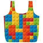 Lego Bricks, Colorful Dots Background Full Print Recycle Bag (XXXL) Front