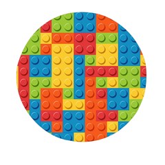 Lego Bricks, Colorful Dots Background Mini Round Pill Box (pack Of 5) by kyorashop23