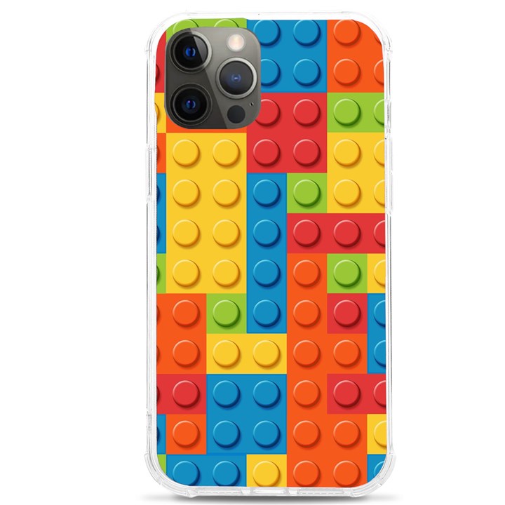 Lego Bricks, Colorful Dots Background iPhone 12 Pro max TPU UV Print Case