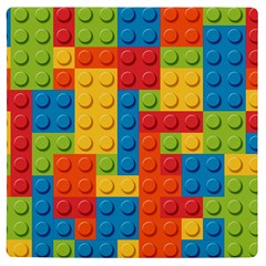 Lego Bricks, Colorful Dots Background Uv Print Square Tile Coaster  by kyorashop23