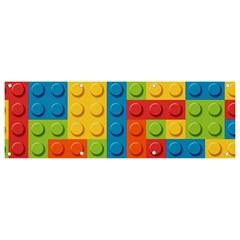 Lego Bricks, Colorful Dots Background Banner And Sign 9  X 3  by kyorashop23