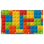 Lego Bricks, Colorful Dots Background Banner and Sign 7  x 4  Front