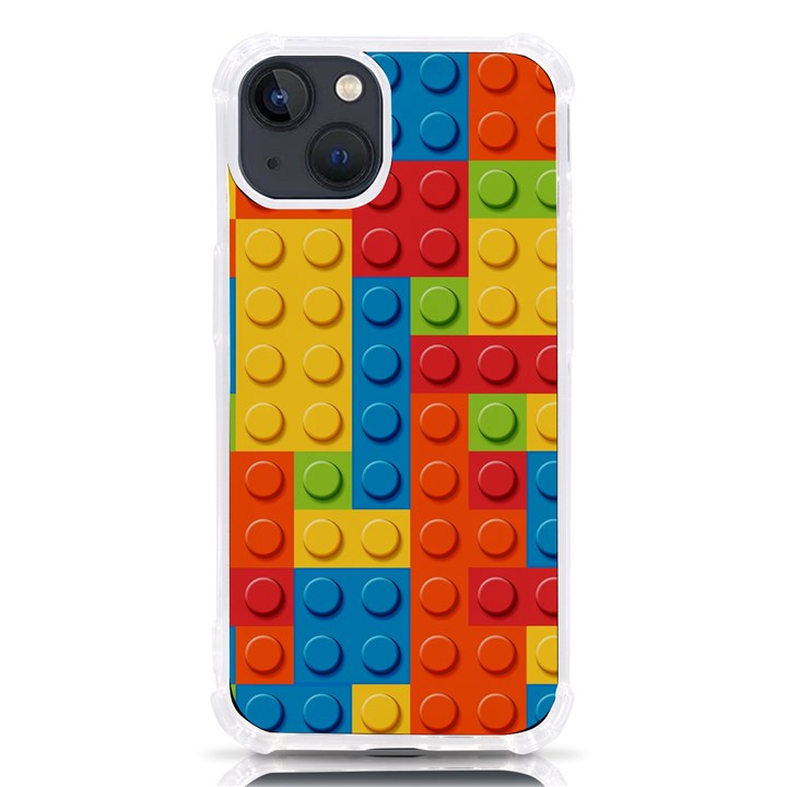 Lego Bricks, Colorful Dots Background iPhone 13 TPU UV Print Case