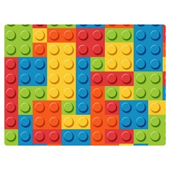 Lego Bricks, Colorful Dots Background Premium Plush Fleece Blanket (extra Small)