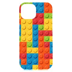 Lego Bricks, Colorful Dots Background Iphone 15 Plus Black Uv Print Pc Hardshell Case by kyorashop23