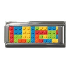 Lego Bricks, Colorful Dots Background Superlink Italian Charm (9mm)