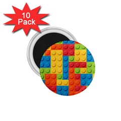 Lego Bricks, Colorful Dots Background 1 75  Magnets (10 Pack)  by kyorashop23