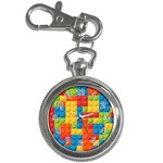 Lego Bricks, Colorful Dots Background Key Chain Watches Front