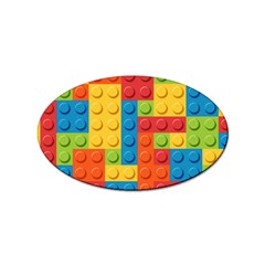 Lego Bricks, Colorful Dots Background Sticker Oval (10 Pack) by kyorashop23