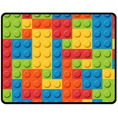 Lego Bricks, Colorful Dots Background Fleece Blanket (medium) by kyorashop23