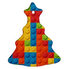 Lego Bricks, Colorful Dots Background Ornament (christmas Tree) 