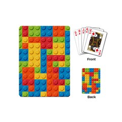 Lego Bricks, Colorful Dots Background Playing Cards Single Design (mini)