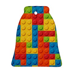 Lego Bricks, Colorful Dots Background Ornament (bell)