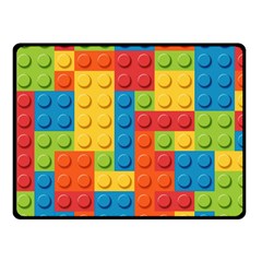 Lego Bricks, Colorful Dots Background Two Sides Fleece Blanket (small) by kyorashop23