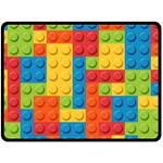 Lego Bricks, Colorful Dots Background Two Sides Fleece Blanket (Large) 80 x60  Blanket Front