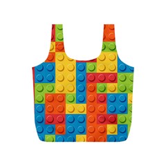 Lego Bricks, Colorful Dots Background Full Print Recycle Bag (s) by kyorashop23