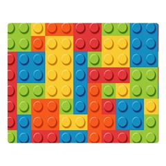 Lego Bricks, Colorful Dots Background Two Sides Premium Plush Fleece Blanket (large)