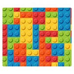 Lego Bricks, Colorful Dots Background Two Sides Premium Plush Fleece Blanket (Kids Size) 50 x40  Blanket Front