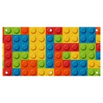 Lego Bricks, Colorful Dots Background Banner and Sign 6  x 3  Front