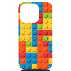 Lego Bricks, Colorful Dots Background Iphone 14 Pro Black Uv Print Case by kyorashop23