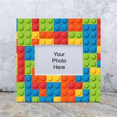 Lego Bricks, Colorful Dots Background White Box Photo Frame 4  X 6  by kyorashop23