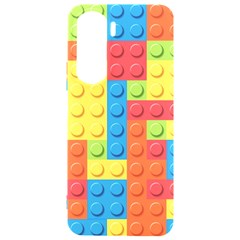 Lego Bricks, Colorful Dots Background Samsung Galaxy S24 Plus 6 7 Inch Black Tpu Uv Case