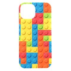 Lego Bricks, Colorful Dots Background Iphone 15 Plus Black Uv Print Pc Hardshell Case by kyorashop23