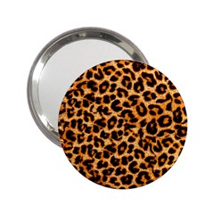 Leopard Skin Texture Macro, Brown 2 25  Handbag Mirrors by kyorashop23