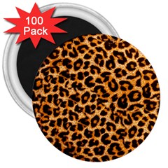 Leopard Skin Texture Macro, Brown 3  Magnets (100 Pack) by kyorashop23