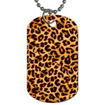 Leopard Skin Texture Macro, Brown Dog Tag (One Side) Front