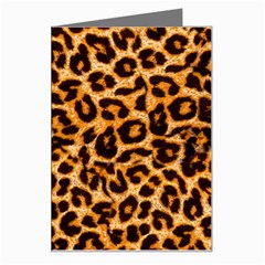 Leopard Skin Texture Macro, Brown Greeting Card by kyorashop23