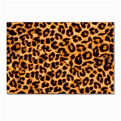 Leopard Skin Texture Macro, Brown Postcards 5  X 7  (pkg Of 10) by kyorashop23