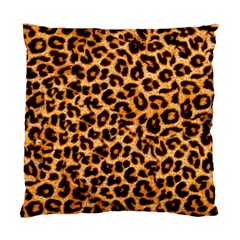 Leopard Skin Texture Macro, Brown Standard Cushion Case (one Side) by kyorashop23