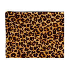 Leopard Skin Texture Macro, Brown Cosmetic Bag (xl) by kyorashop23