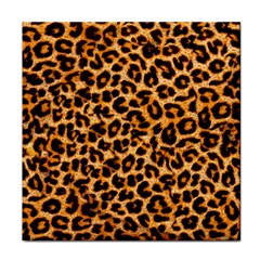 Leopard Skin Texture Macro, Brown Face Towel by kyorashop23