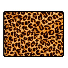 Leopard Skin Texture Macro, Brown Fleece Blanket (small) by kyorashop23