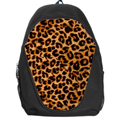 Leopard Skin Texture Macro, Brown Backpack Bag by kyorashop23