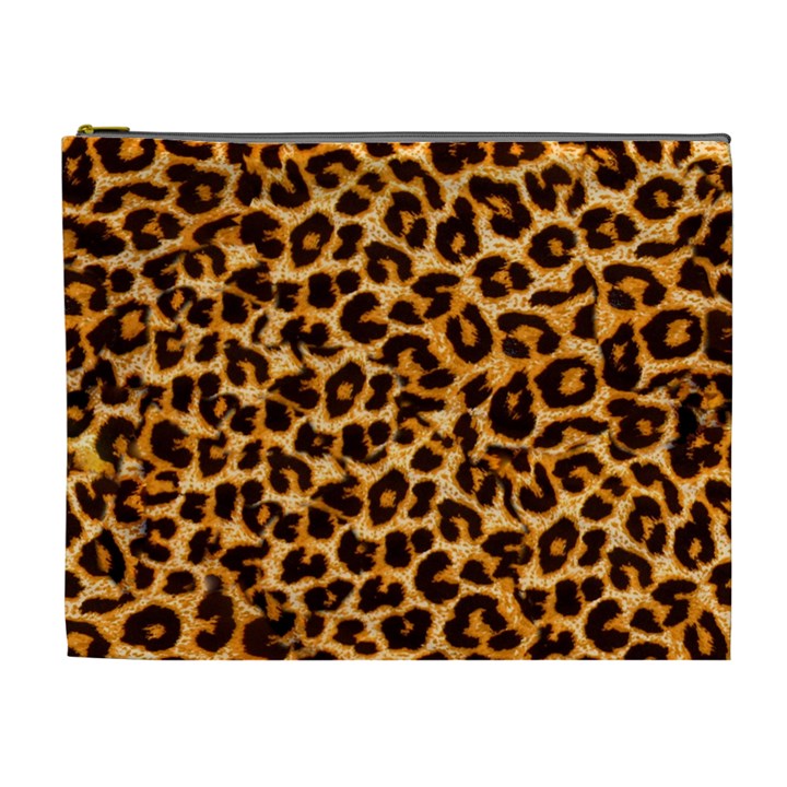 Leopard Skin Texture Macro, Brown Cosmetic Bag (XL)