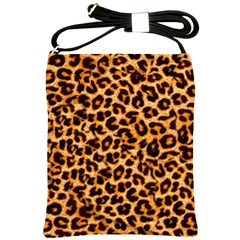 Leopard Skin Texture Macro, Brown Shoulder Sling Bag by kyorashop23