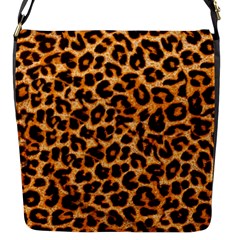 Leopard Skin Texture Macro, Brown Flap Closure Messenger Bag (s) by kyorashop23