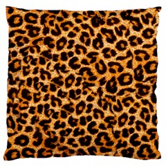 Leopard Skin Texture Macro, Brown Large Cushion Case (one Side) by kyorashop23