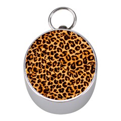 Leopard Skin Texture Macro, Brown Mini Silver Compasses by kyorashop23