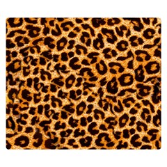 Leopard Skin Texture Macro, Brown Two Sides Premium Plush Fleece Blanket (kids Size) by kyorashop23