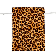 Leopard Skin Texture Macro, Brown Lightweight Drawstring Pouch (xl) by kyorashop23