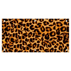 Leopard Skin Texture Macro, Brown Banner And Sign 6  X 3  by kyorashop23