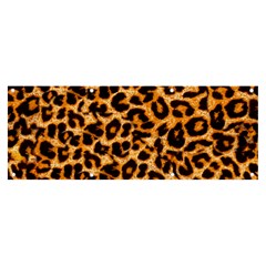 Leopard Skin Texture Macro, Brown Banner And Sign 8  X 3  by kyorashop23