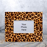 Leopard Skin Texture Macro, Brown White Tabletop Photo Frame 4 x6  Front