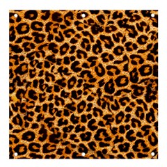 Leopard Skin Texture Macro, Brown Banner And Sign 4  X 4  by kyorashop23